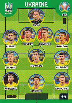 Line-Up Ukraine Panini UEFA EURO 2020 FANS - Line-up #369